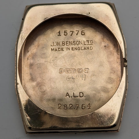 1949年 英国ヴィンテージ ベンソン K9金無垢レクタン デニソンケース 機械式腕時計 動作良好